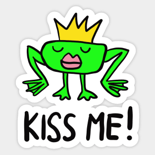 Frog King - kiss me Sticker